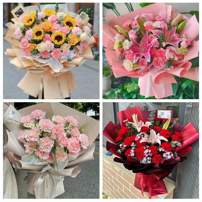洛阳市栾川县嵩县汝阳宜阳县同城鲜花店配送教师节康乃馨百合花束