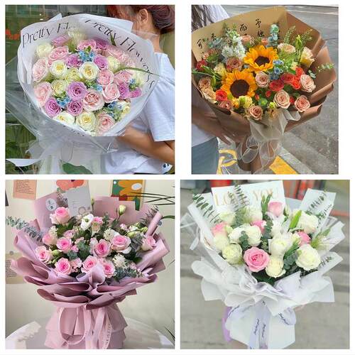 送眉山市洪雅县丹棱县青神县同城鲜花店玫瑰向日葵绣球送朋友生日