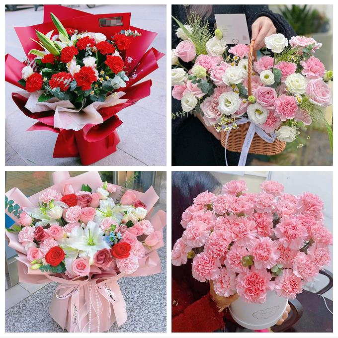 唐山市丰南丰润区滦县滦南县同城鲜花店配送教师节康乃馨百合花束
