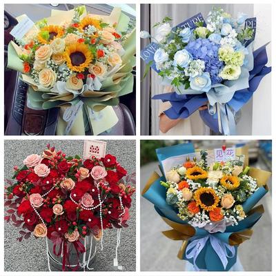 上海市黄浦区南京的东路外滩同城鲜花店玫瑰混搭花束配送领导女友