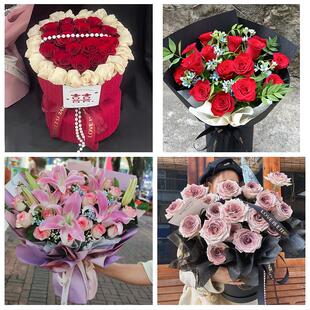 云南丽江市古城区玉龙县永胜县鲜花店同城配送女朋友情人节红玫瑰