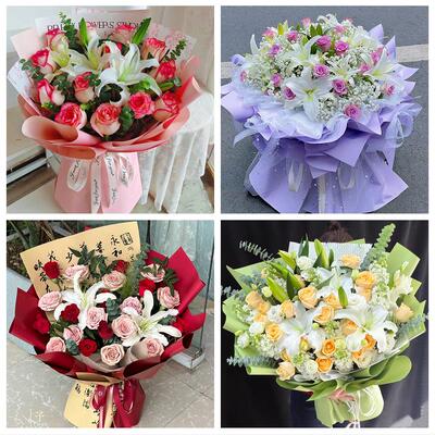 北京市房山区良乡周口店琉璃河同城鲜花店送玫瑰百合花束老婆生日