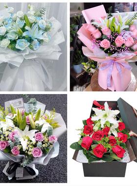 北京市东城东华门景山交道口同城鲜花店订玫瑰百合送女友老婆生日