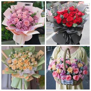 北京市丰台区新村长辛店云岗同城鲜花店三八玫瑰送闺蜜女朋友老婆