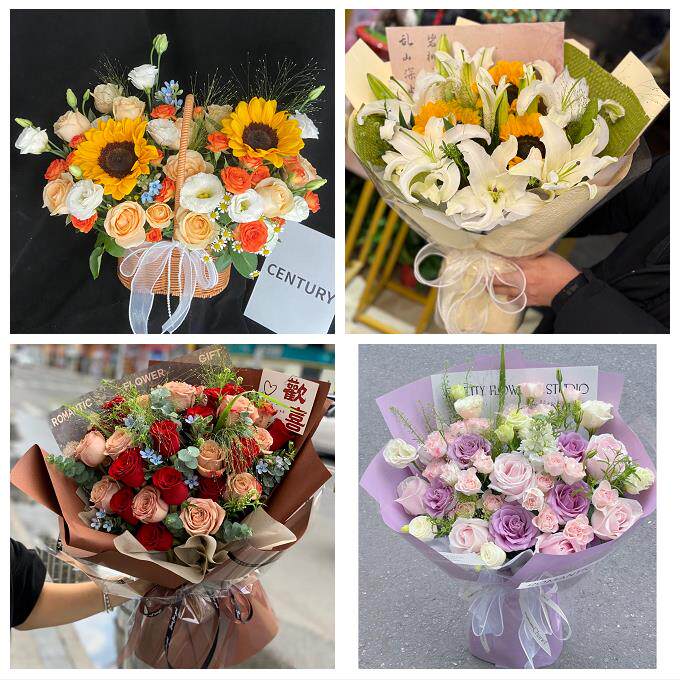 向日葵玫瑰混搭花束送朋友湘潭市易俗河镇湘乡市韶山市同城鲜花店