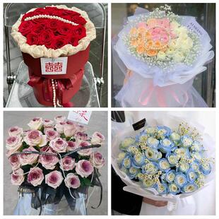 商洛市商州区洛南丹凤商南县同城鲜花店情人节玫瑰花束礼盒送女友