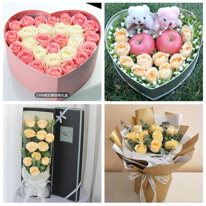 恩施州恩施市利川建始巴东县同城鲜花店送女朋友闺蜜圣诞玫瑰礼盒