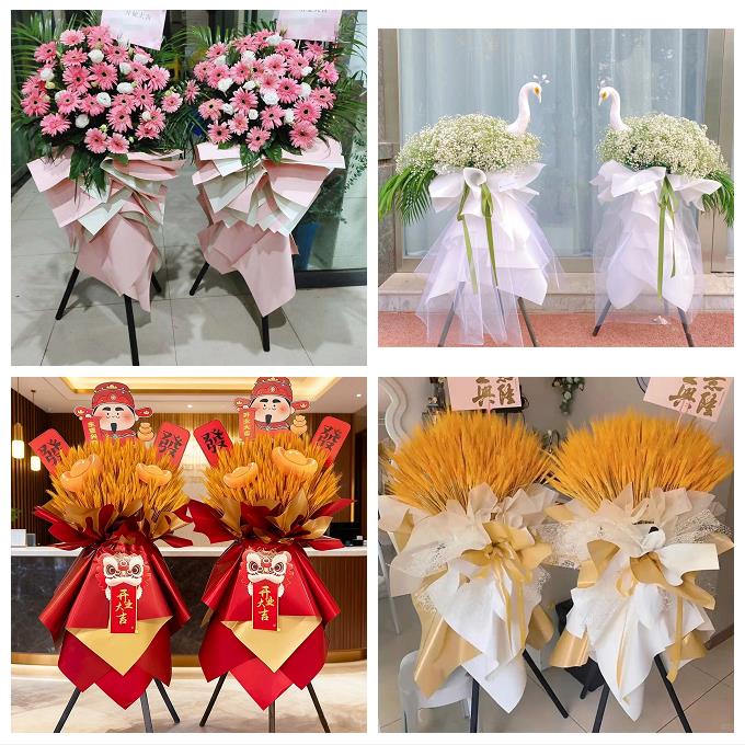 南充市顺庆高坪嘉陵区阆中市同城鲜花店新店开业配送大麦开业花篮