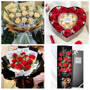 山西临汾襄汾洪洞县古县安泽县同城鲜花店订情人节玫瑰送女友老婆