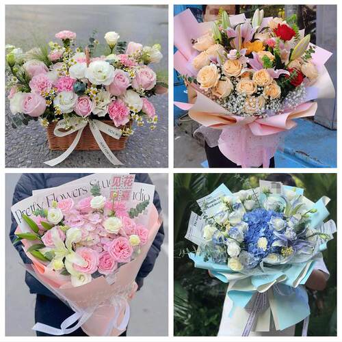 深圳龙岗区布吉坂田南湾平湖同城鲜花店玫瑰向日葵绣球送朋友生日