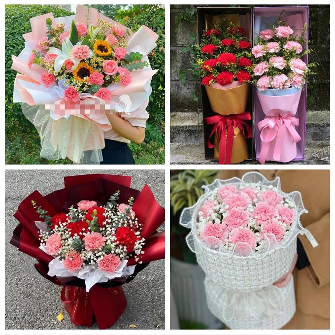 南通市崇川港闸通州区海安县同城鲜花店母亲节康乃馨百合婆婆生日