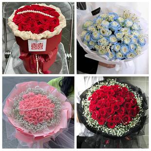 兰州市红古区永登皋兰榆中县同城鲜花店情人节玫瑰花束礼盒送女友