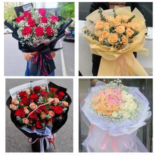 吉林通化市东昌二道江区辉南县同城鲜花店送11朵33枝玫瑰表白女友