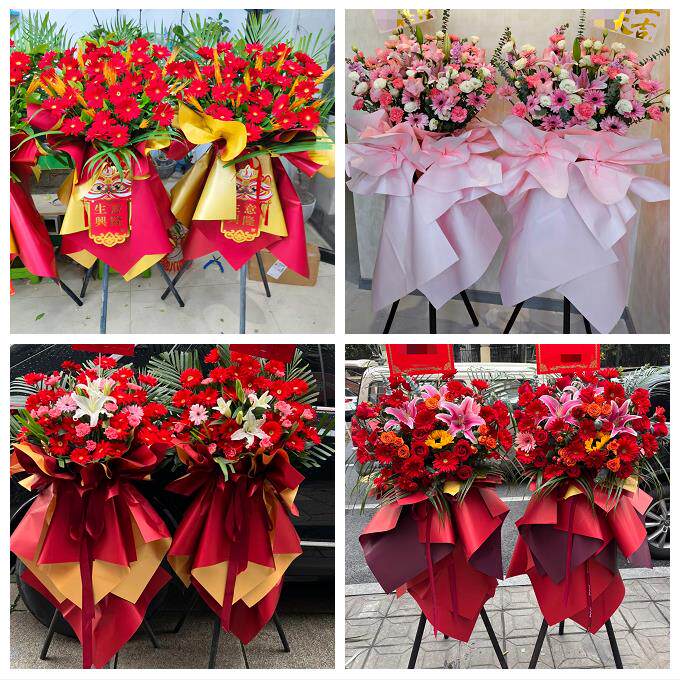送吉林省白城市洮南市大安市同城鲜花店订开业花篮送朋友公司乔迁 - 实物图