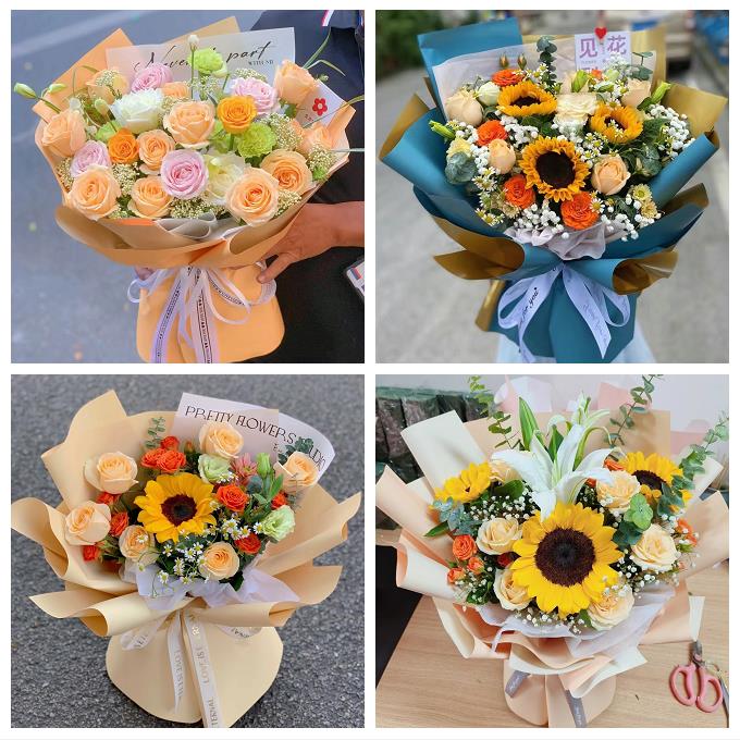 中山市古镇沙溪镇坦洲港口镇同城鲜花店玫瑰混搭花束配送领导女友