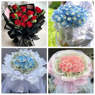 黑龙江鸡西市鸡东县虎林密山市鲜花店同城配送女朋友情人节红玫瑰