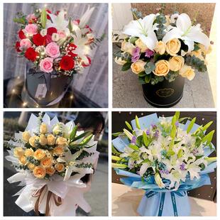张家界永定武陵源区慈利桑植同城鲜花店订玫瑰百合送女友老婆生日