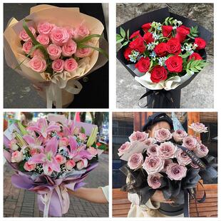 山东烟台市蓬莱招远栖霞海阳市鲜花店同城配送女朋友情人节红玫瑰
