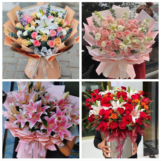 山东烟台长岛县龙口莱阳莱州市同城鲜花店送玫瑰百合花束老婆生日