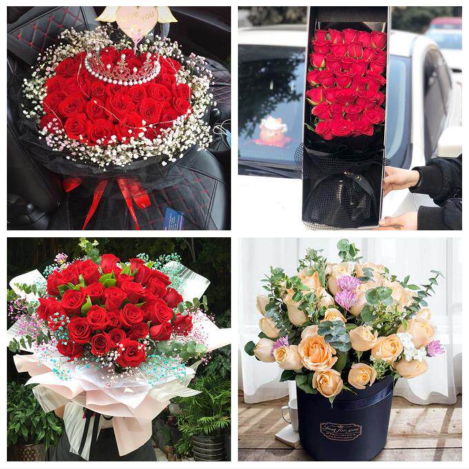 送昆明市宜良县石林县嵩明县同城鲜花店订520玫瑰表白女友送老婆