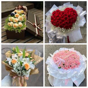 黑龙江省牡丹江市西安区林口县同城鲜花店送11朵33枝玫瑰表白女友