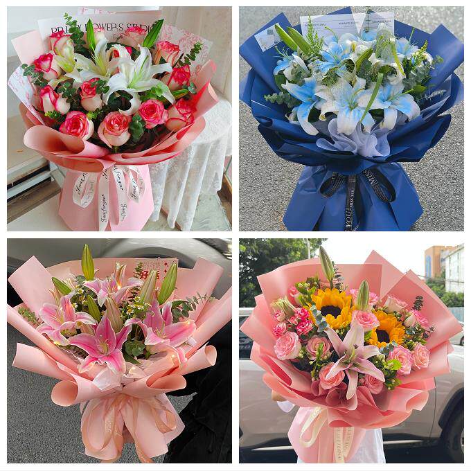 北京石景山区金顶街广宁五里坨同城鲜花店送玫瑰百合花束老婆生日