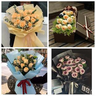 四川成都市新都区温江区双流区同城鲜花店送11朵33枝玫瑰表白女友