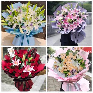 送澄迈县临高县陵水县保亭县同城鲜花店订玫瑰百合送女友老婆生日