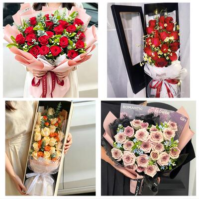 吉林白山市浑江区江源区抚松县同城鲜花店七夕玫瑰花束送女友老婆