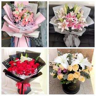 百色市德保那坡凌云县靖西市同城鲜花店订玫瑰百合送女友老婆生日