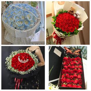安徽淮北市杜集相山烈山区濉溪同城鲜花店送11朵33枝玫瑰表白女友
