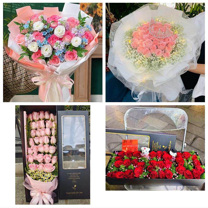 北京市房山区东风迎风星城街道同城鲜花店圣诞平安夜玫瑰花束礼盒