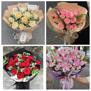 上海市浦东新区张江三林惠南镇鲜花店同城配送女朋友情人节红玫瑰