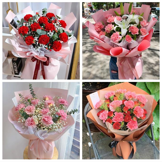 送吉林省白城市洮南市大安市同城鲜花店配送教师节康乃馨百合花束