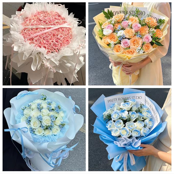 北京市房山区东风迎风星城街道同城鲜花店七夕玫瑰花束送女友老婆