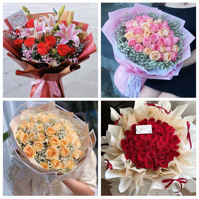 玫瑰花束表白女友老婆生日送鸡西市鸡东县虎林市密山市同城鲜花店