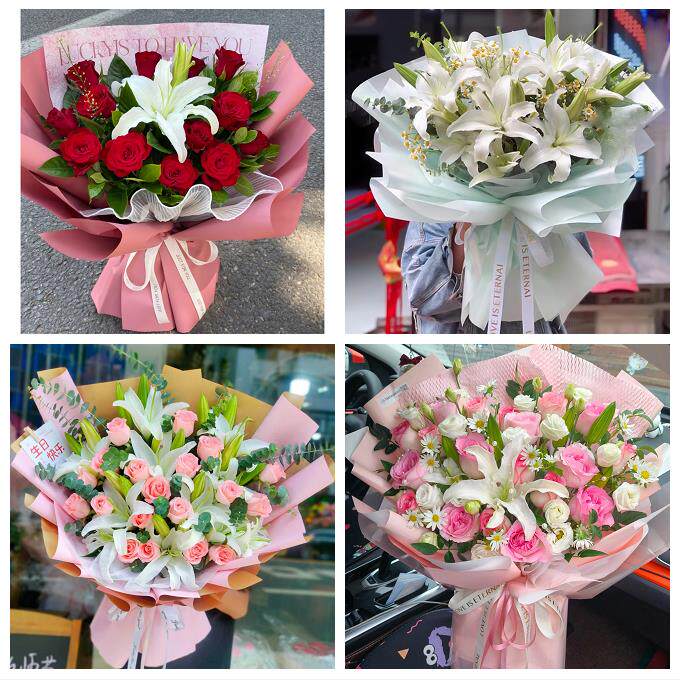 北京市大兴区安定礼贤镇榆垡镇同城鲜花店送玫瑰百合花束老婆生日