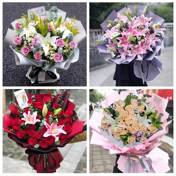 菏泽市巨野郓城县鄄城东明县同城鲜花店订玫瑰百合送女友老婆生日