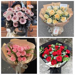 湖南永州市东安双牌江永县道县鲜花店同城配送女朋友情人节红玫瑰