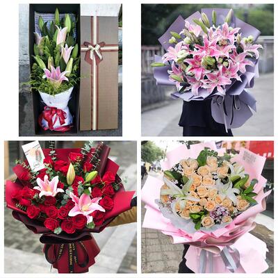 上海市宝山区友谊路吴淞张庙同城鲜花店订玫瑰百合送女友老婆生日