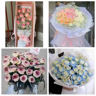 北京市昌平区沙河城南回龙观同城鲜花店情人节玫瑰花束礼盒送女友