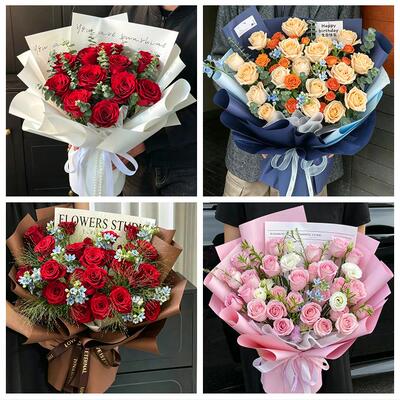 520玫瑰花束礼盒送女友河北石家庄深泽赞皇无极平山县同城鲜花店