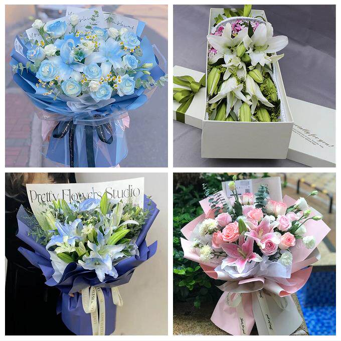 天津南开向阳路嘉陵道王顶堤同城鲜花店送闺蜜女朋友百合玫瑰花束