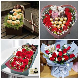 黑龙江齐齐哈尔市拜泉县讷河市同城鲜花店送11朵33枝玫瑰表白女友