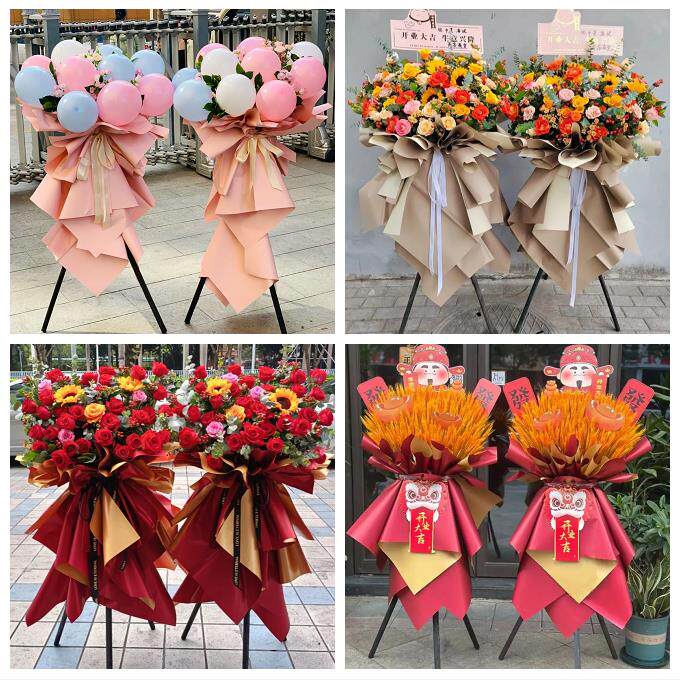 送昆明市宜良县石林县嵩明县鲜花店同城配送大麦开业花篮公司乔迁