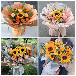 江西九江市彭泽县瑞昌共青城市同城鲜花店学生高考向日葵玫瑰花束