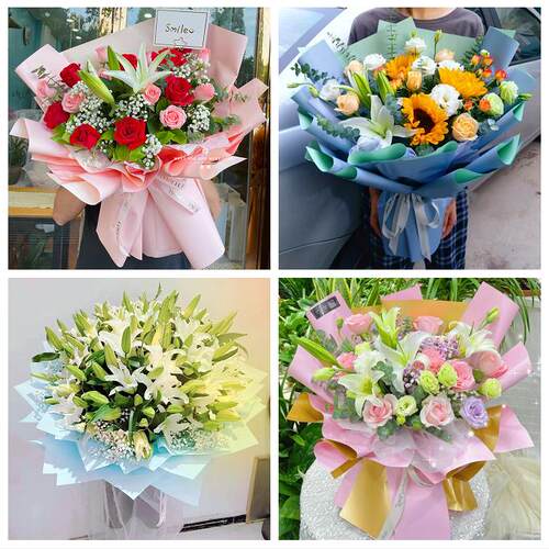 送黄冈市黄梅县麻城市武穴市同城鲜花店订玫瑰百合送女友老婆生日
