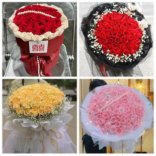 庆阳市西峰区庆城华池县环县同城鲜花店情人节玫瑰花束礼盒送女友