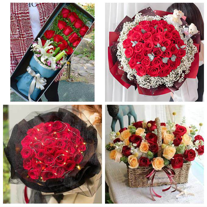 四川宜宾市江安长宁县高县珙县鲜花店同城配送女朋友情人节红玫瑰