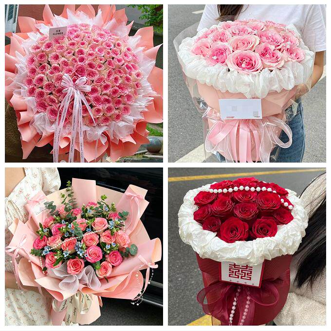 520玫瑰花束礼盒送女友江西吉安市吉水峡江新干永丰县同城鲜花店